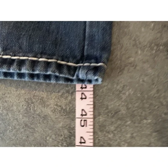 True‎ Religion Y2K Denim Jeans 36 Multicolor Billie Rope Stitch Straight Leg